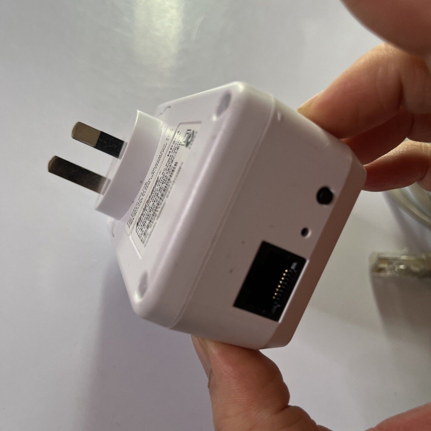 2x Netcomm Powerline Adapters NP204 Pass-Through Socket 200mbps