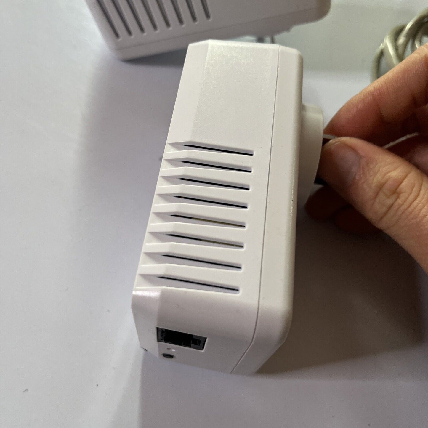 2x Netcomm Powerline Adapters NP204 Pass-Through Socket 200mbps