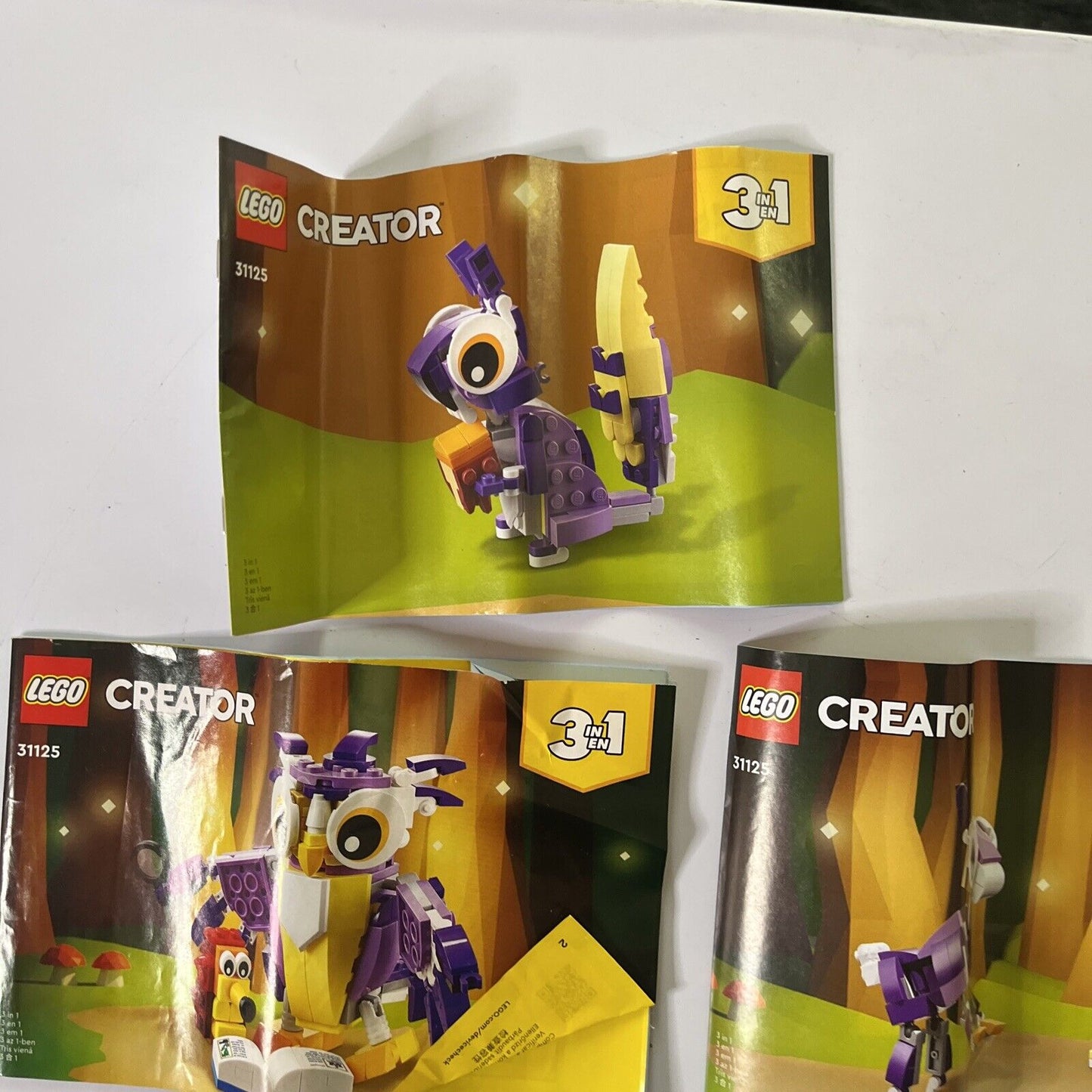 LEGO CREATOR: Fantasy Forest Creatures (31125) *Box And Manual Only