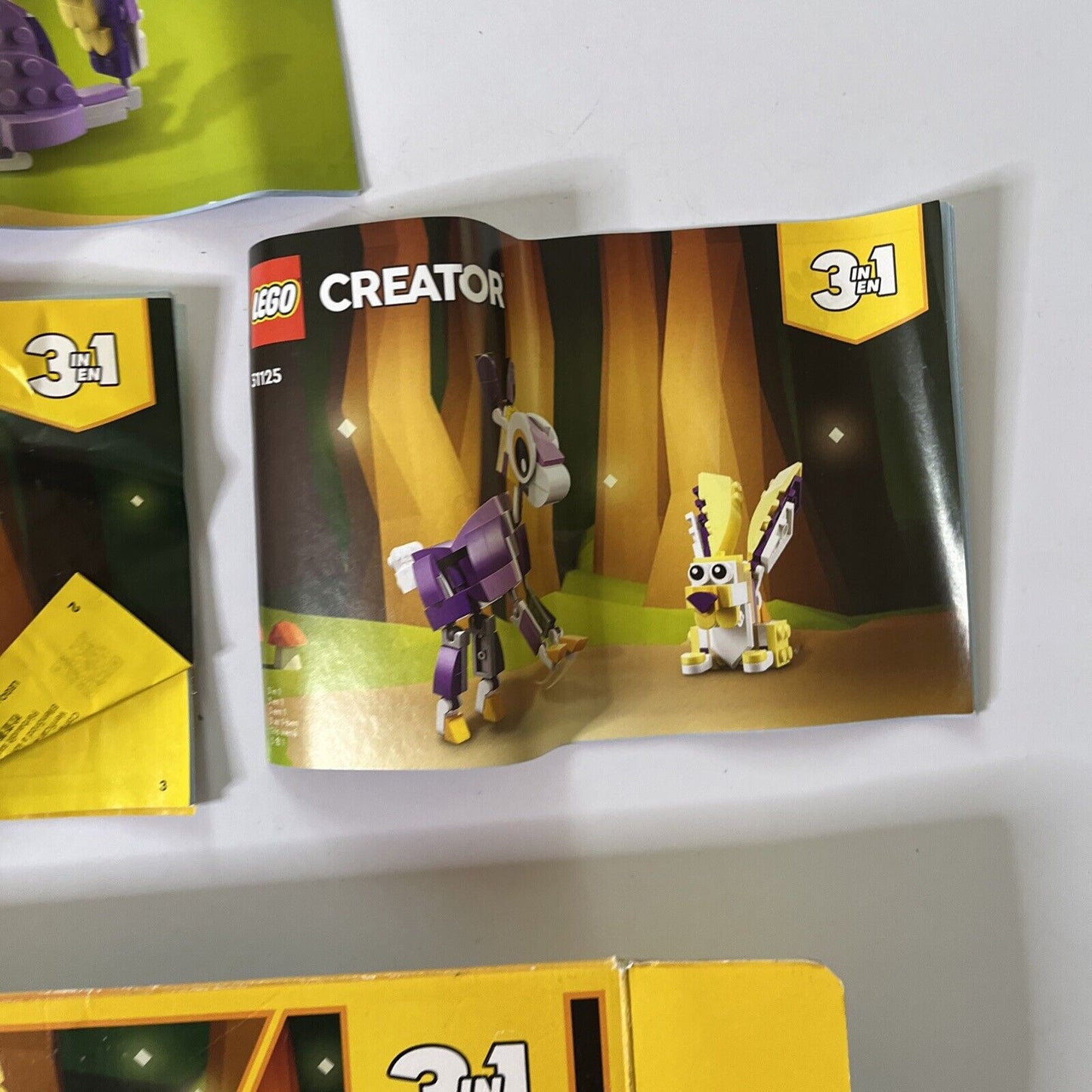 LEGO CREATOR: Fantasy Forest Creatures (31125) *Box And Manual Only