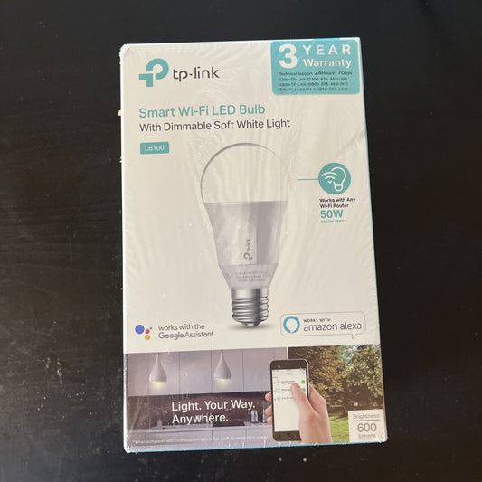 *New Sealed* TP-Link LB100 Smart Wi-Fi E27 Edison Dimmable LED Bulb 50W