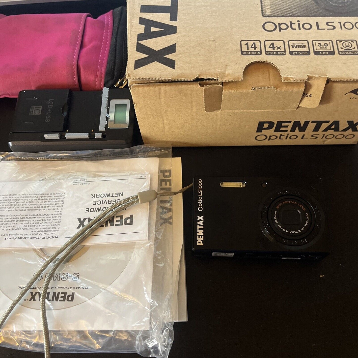 Pentax Optio LS100 Digital Camera 14MP 4x Optical Zoom