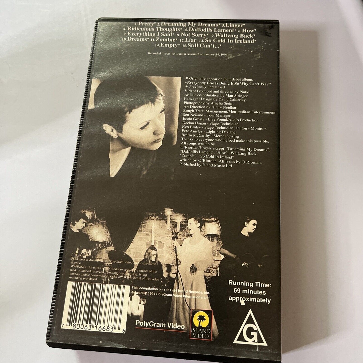 The Cranberries Live (VHS, 1994) PAL