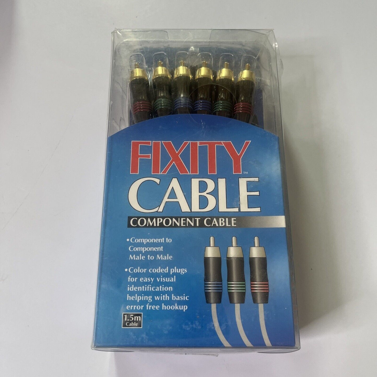 Fixity Cable - Gold Plated Component 1.5m Cable RCA Male To Male