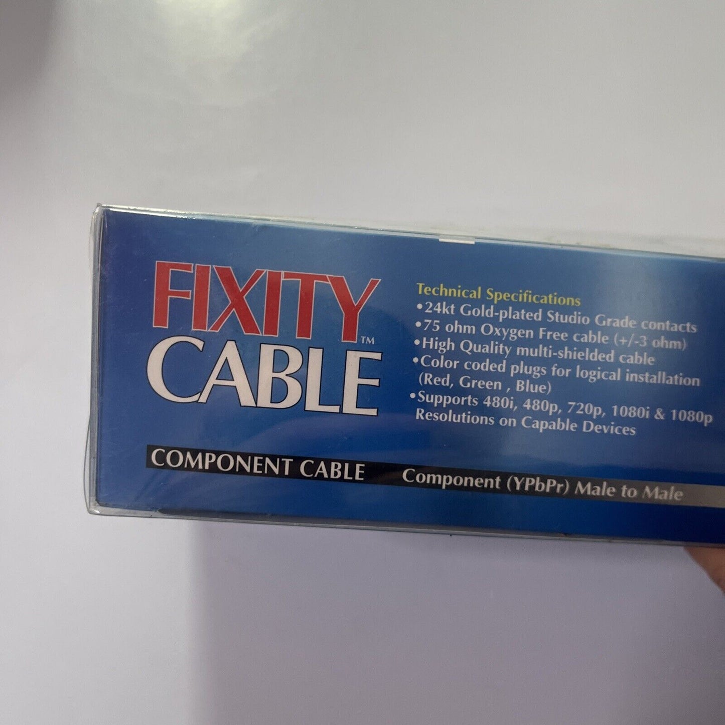 Fixity Cable - Gold Plated Component 1.5m Cable RCA Male To Male