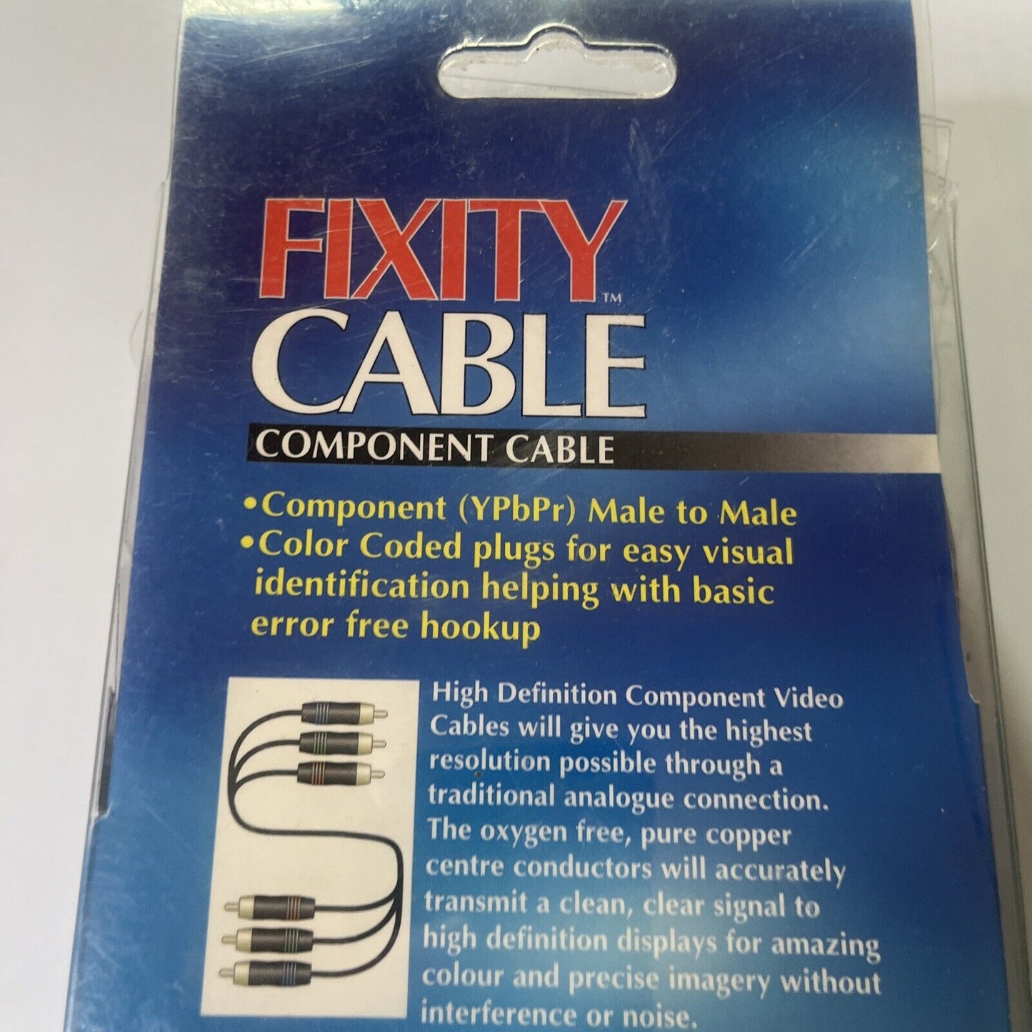 Fixity Cable - Gold Plated Component 1.5m Cable RCA Male To Male