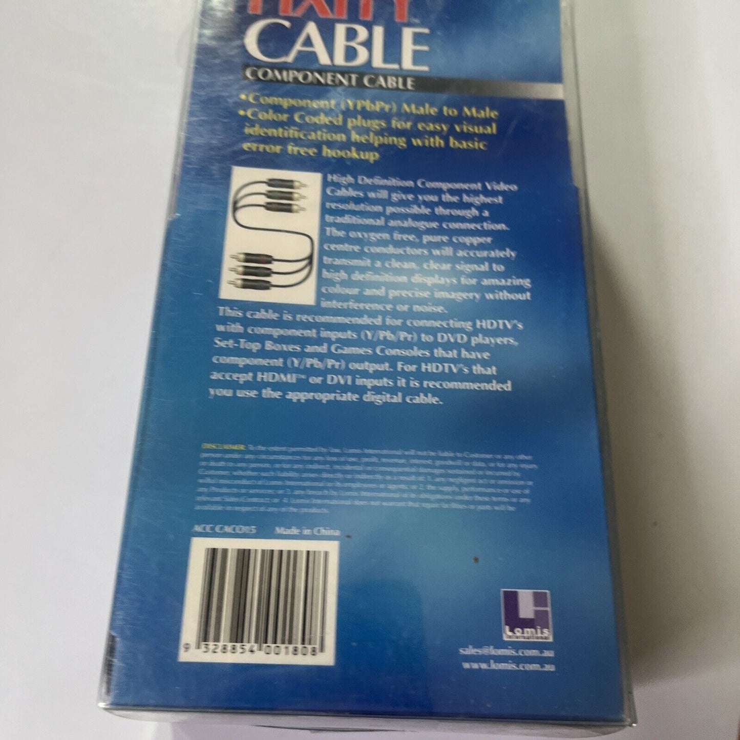 Fixity Cable - Gold Plated Component 1.5m Cable RCA Male To Male