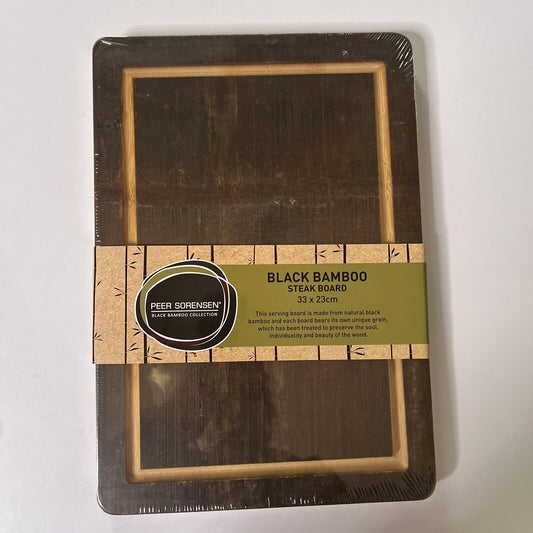 *New Sealed* Peer Sorensen Black Bamboo Steak Board 33x23cm