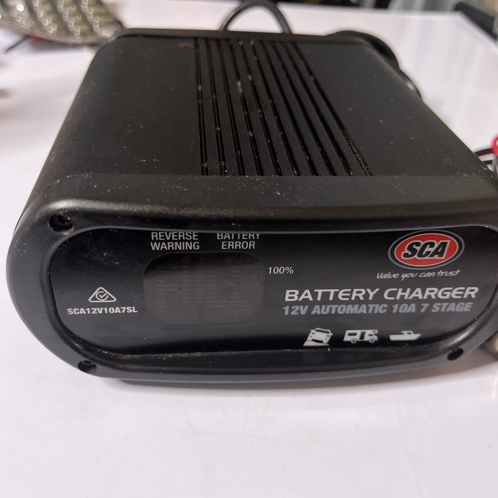 Sca Microprocessor Controlled Battery Charger SCA Battery Charger 12V Automatic 10A 7 Stage SCA12V10A8SL – Retro Unit