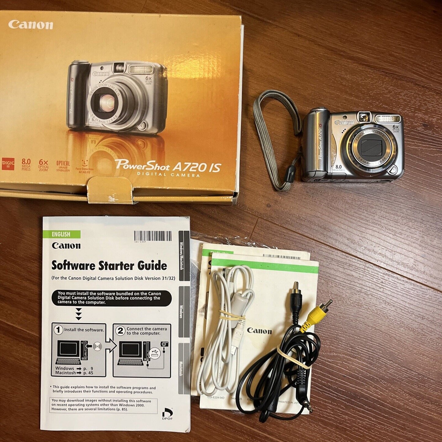 Canon PowerShot A720 IS Digital Camera 8.0MP with Manual and Box
