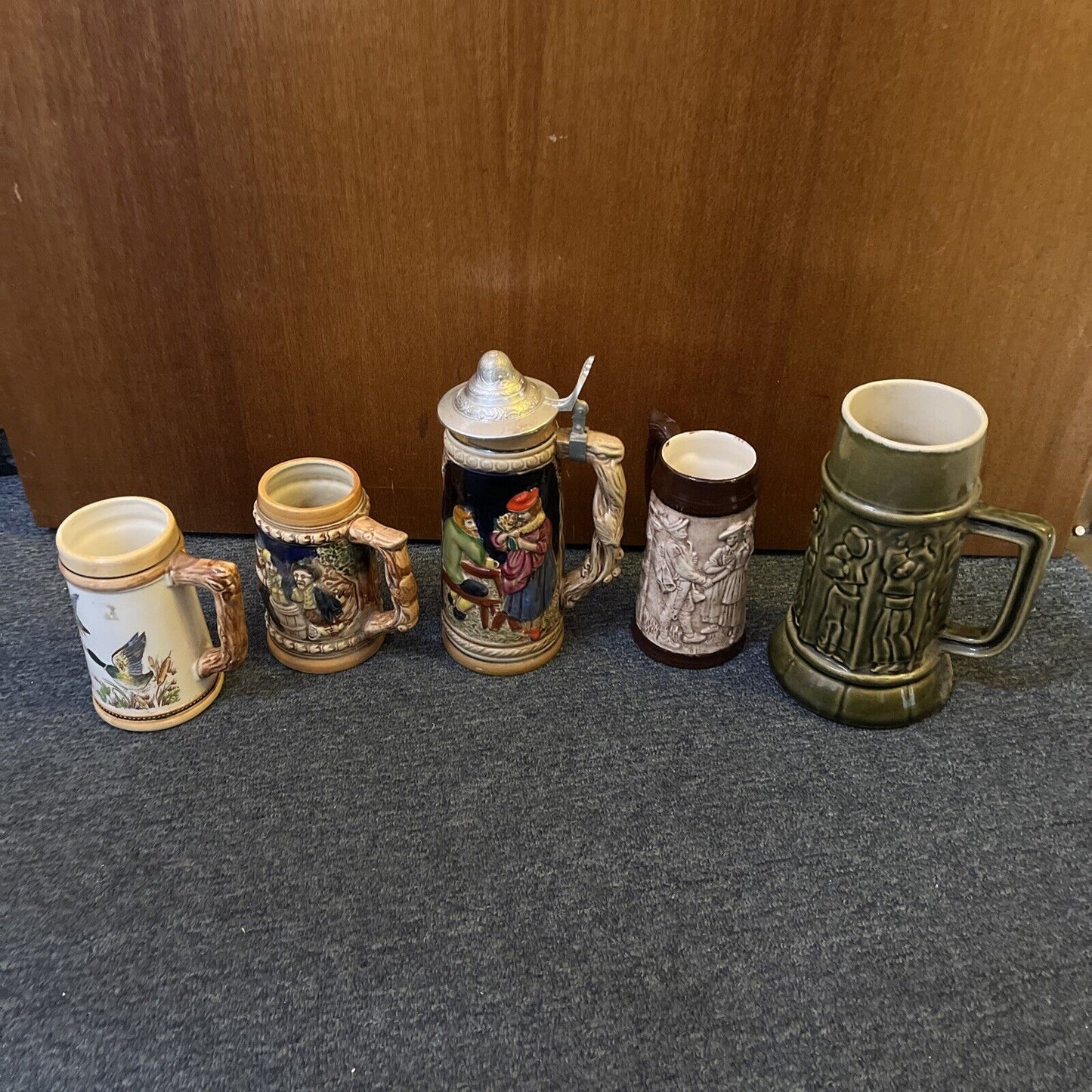 5x Beer Stein Ceramic Various: Palmar , Made In Japan And More