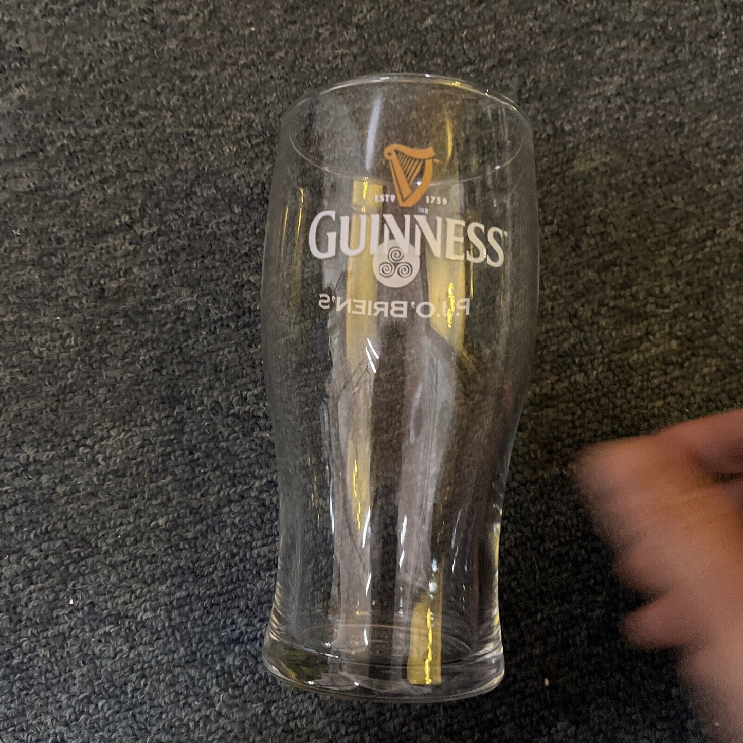 4x Guinness P.J. O'Brien's Beer Glass 560ml ARC