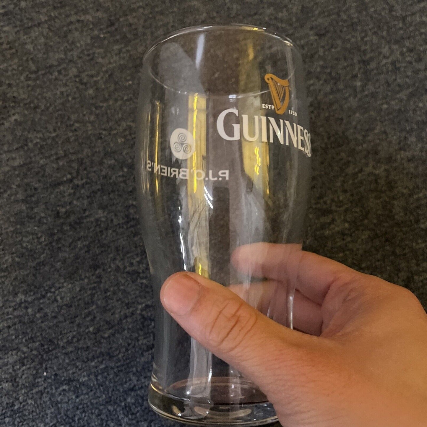 4x Guinness P.J. O'Brien's Beer Glass 560ml ARC