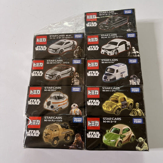 9x Star Wars Star Cars Takara Tomy Die Cast Cars *New*