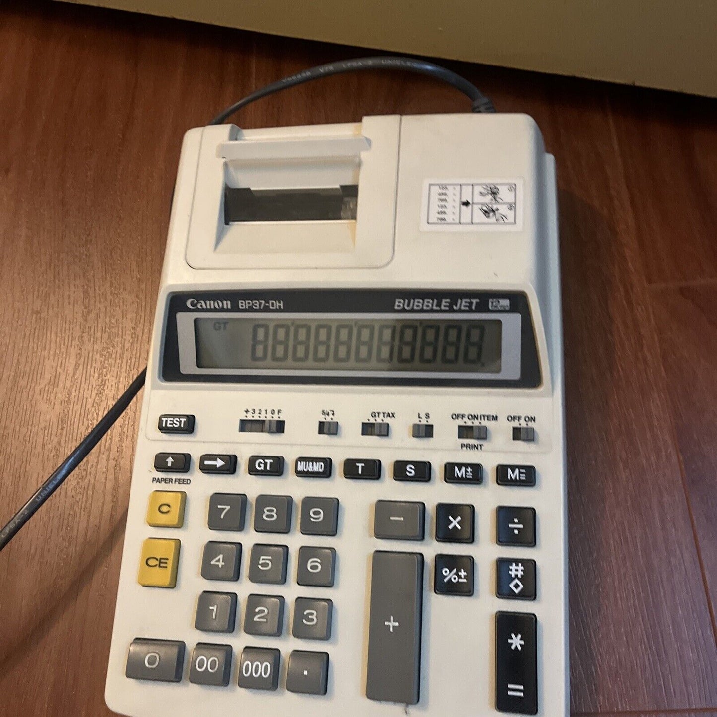 Canon BP37-DH Bubble Jet 12 Digit Calculator Printer