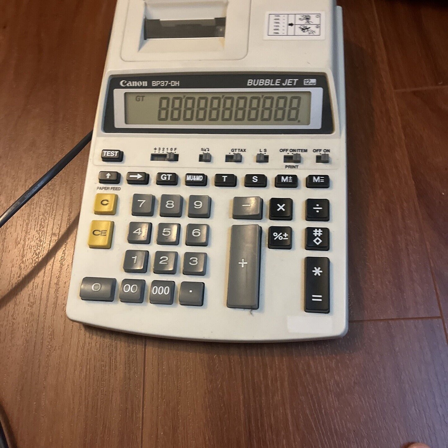 Canon BP37-DH Bubble Jet 12 Digit Calculator Printer