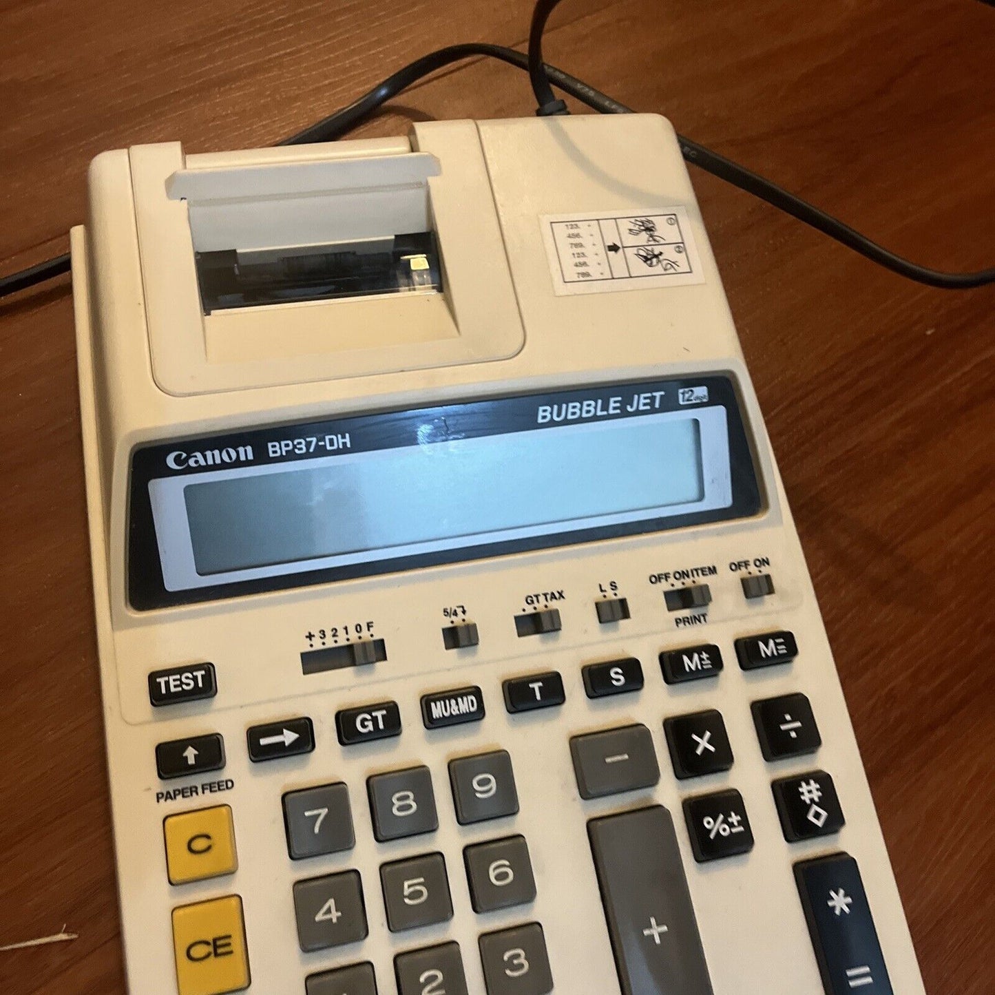 Canon BP37-DH Bubble Jet 12 Digit Calculator Printer