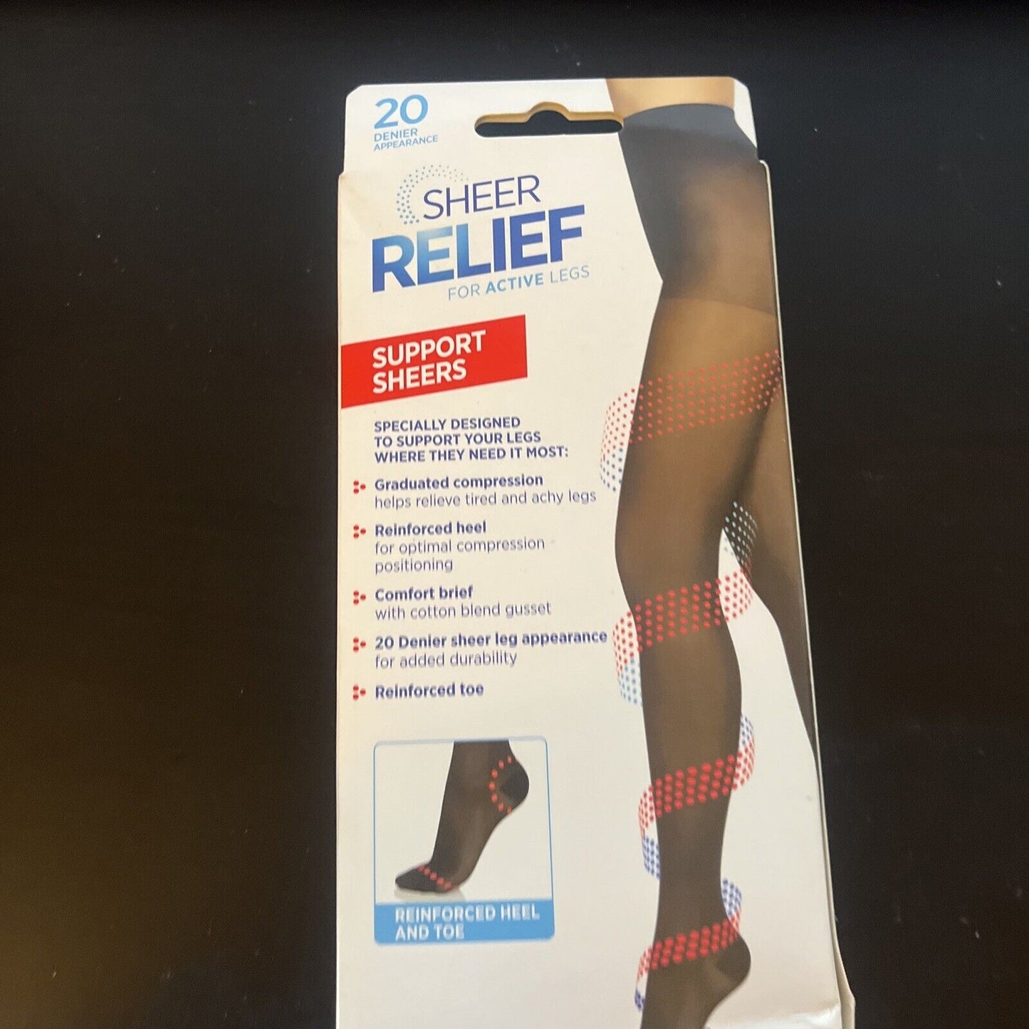 Sheer Relief Support Sheers For Active Legs Pantyhose Stockings Mini Beige Tall