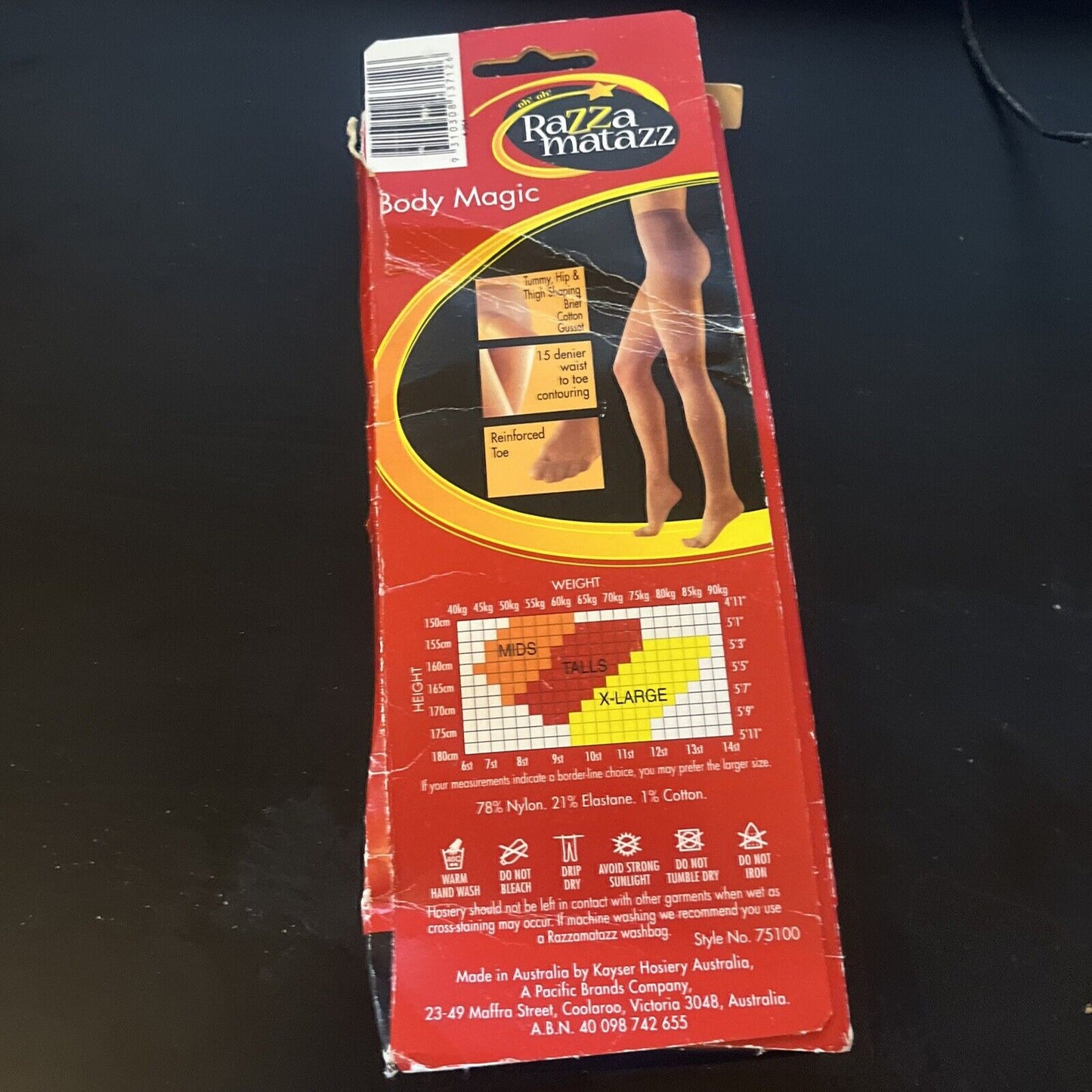Razzmatazz Body Magic Pantyhose - Nearly Black Mids 15 Denier