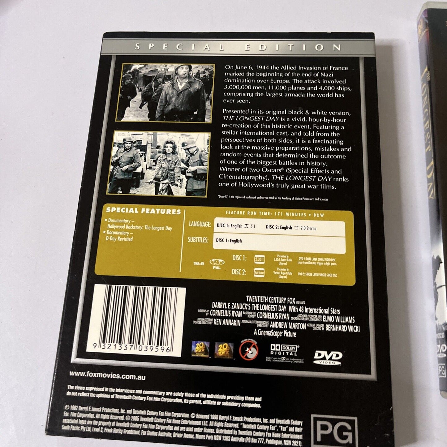 The Longest Day - 60th Anniversary Edition (DVD, 1962, 2-Disc) Region 4