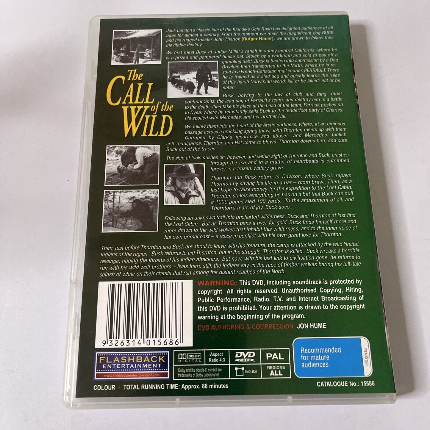 The Call Of The Wild (DVD, 1997) Rutger Hauer, bronwen booth NEW All Regions