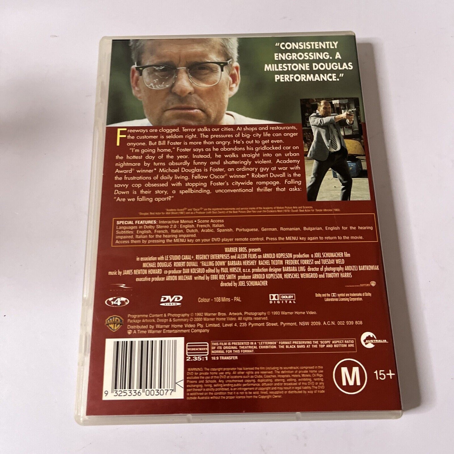 Falling Down (DVD, 1992) Michael Douglas, Robert Duvall, NEW Region 4