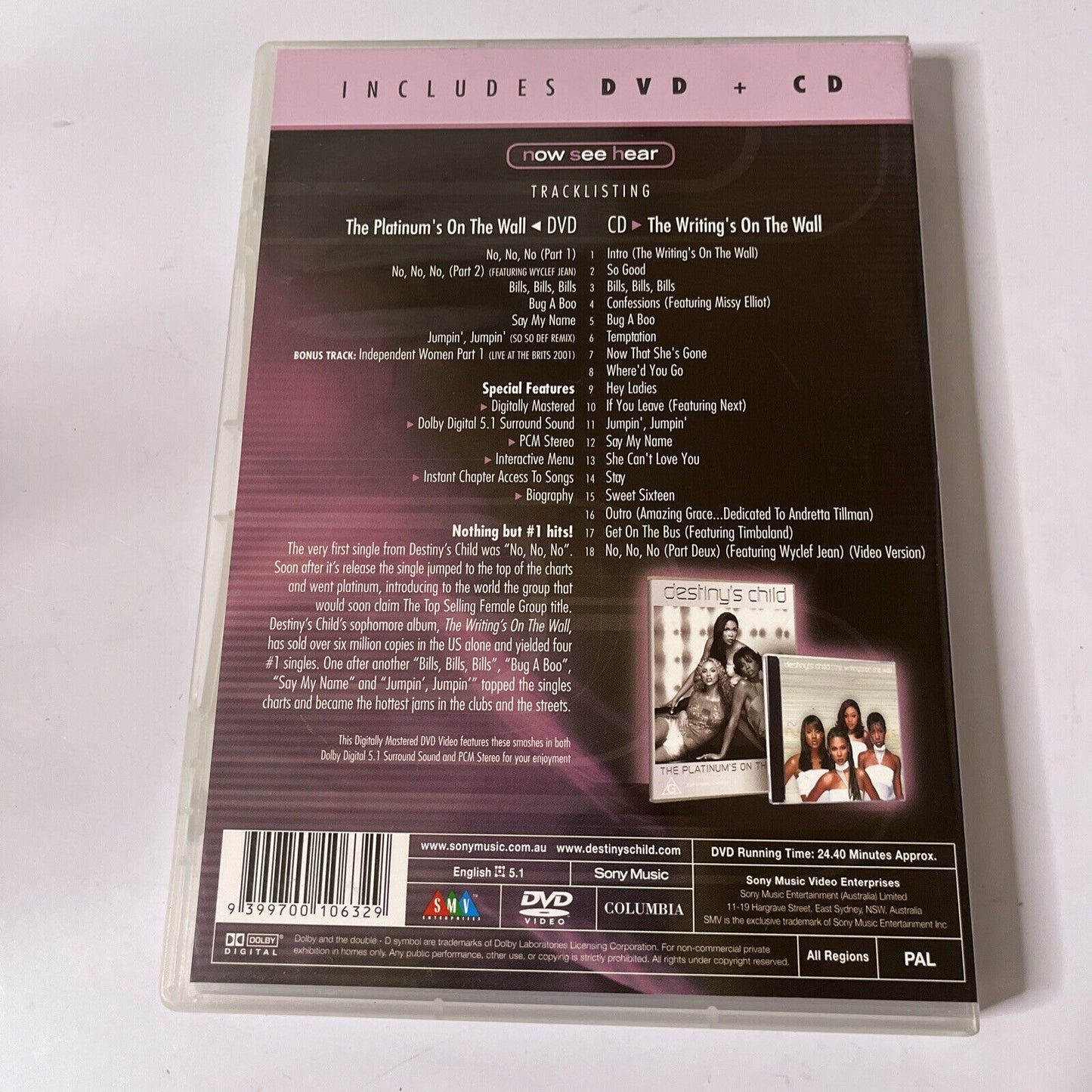 Destiny's Child - The Platinum's On The Wall / The Writing's On The Wall DVD CD