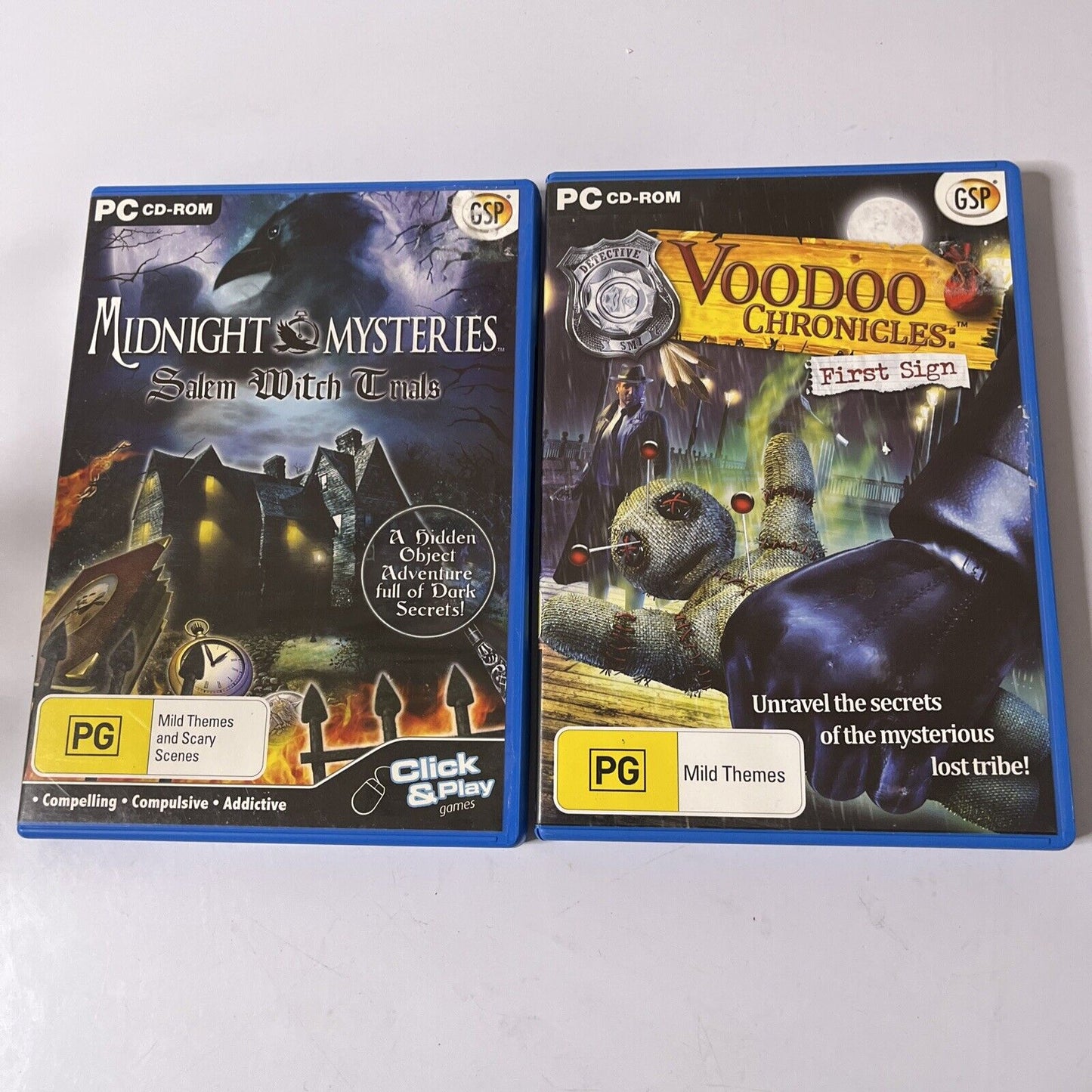 Voodoo Chronicles: First Sign / Midnight Mysteries Salem Witch Trials PC CDROM