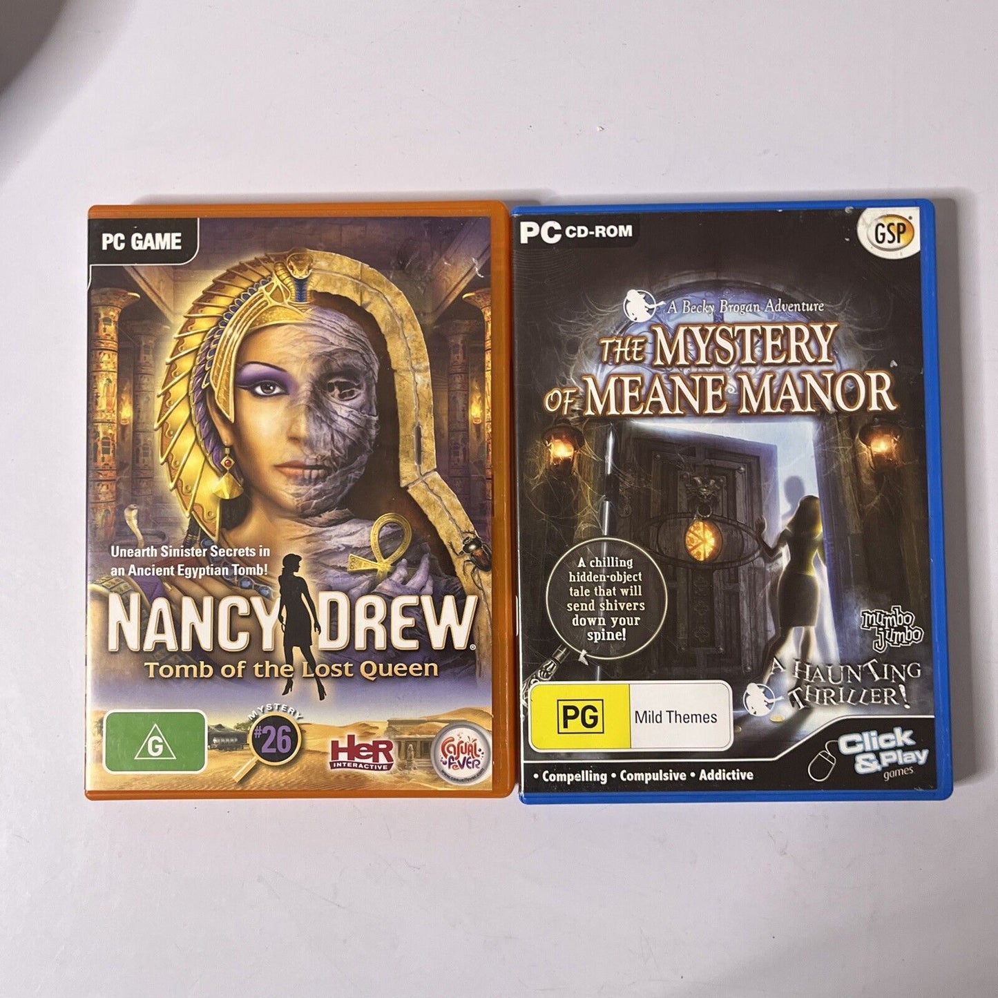 Nancy Drew: Tomb Of The Lost Queen / The Mystery Of Meane Manor PC Hidden Object