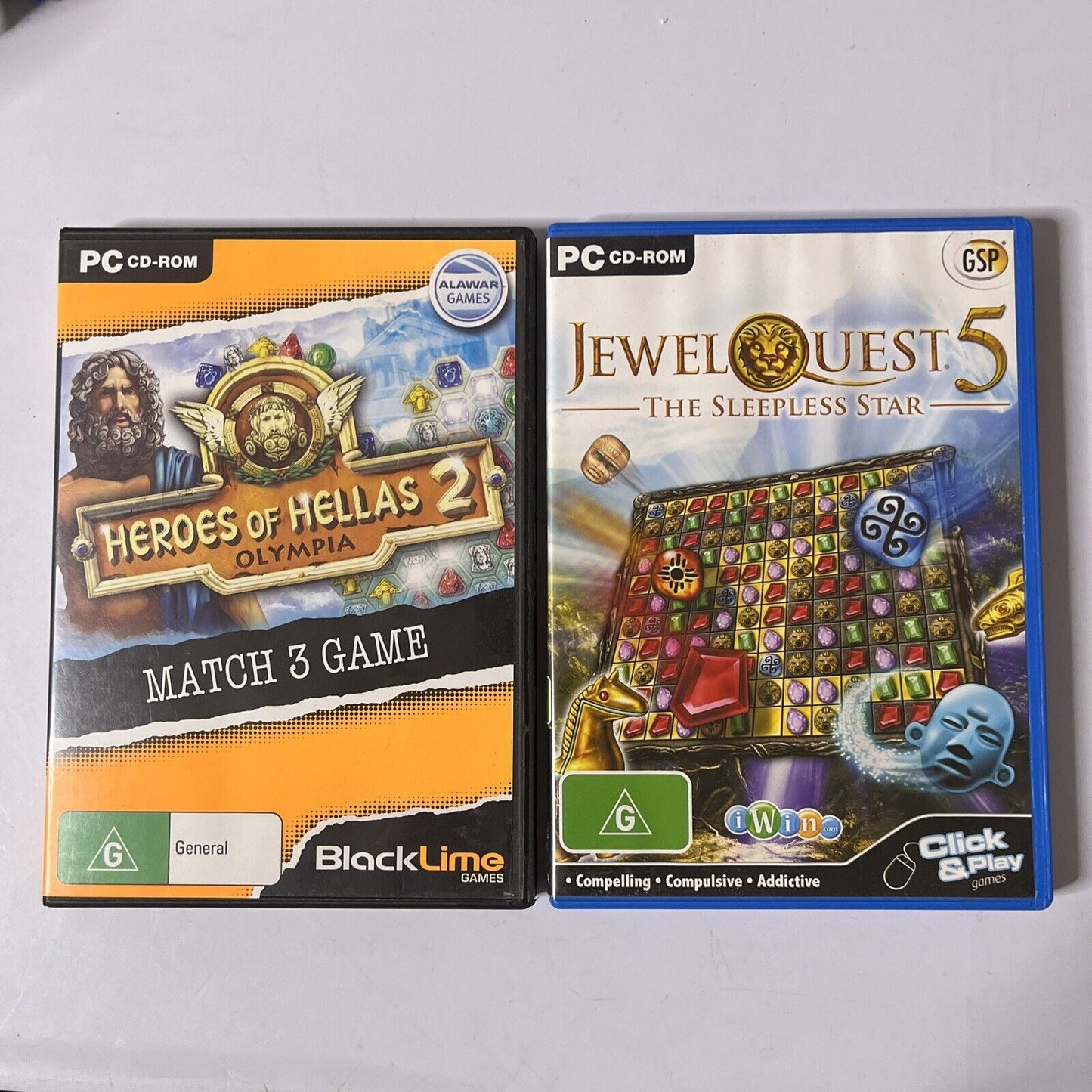 Jewel Quest 5 The Sleepless Star / Heroes Of Hellas 2: Olympia PC Match 3 Game