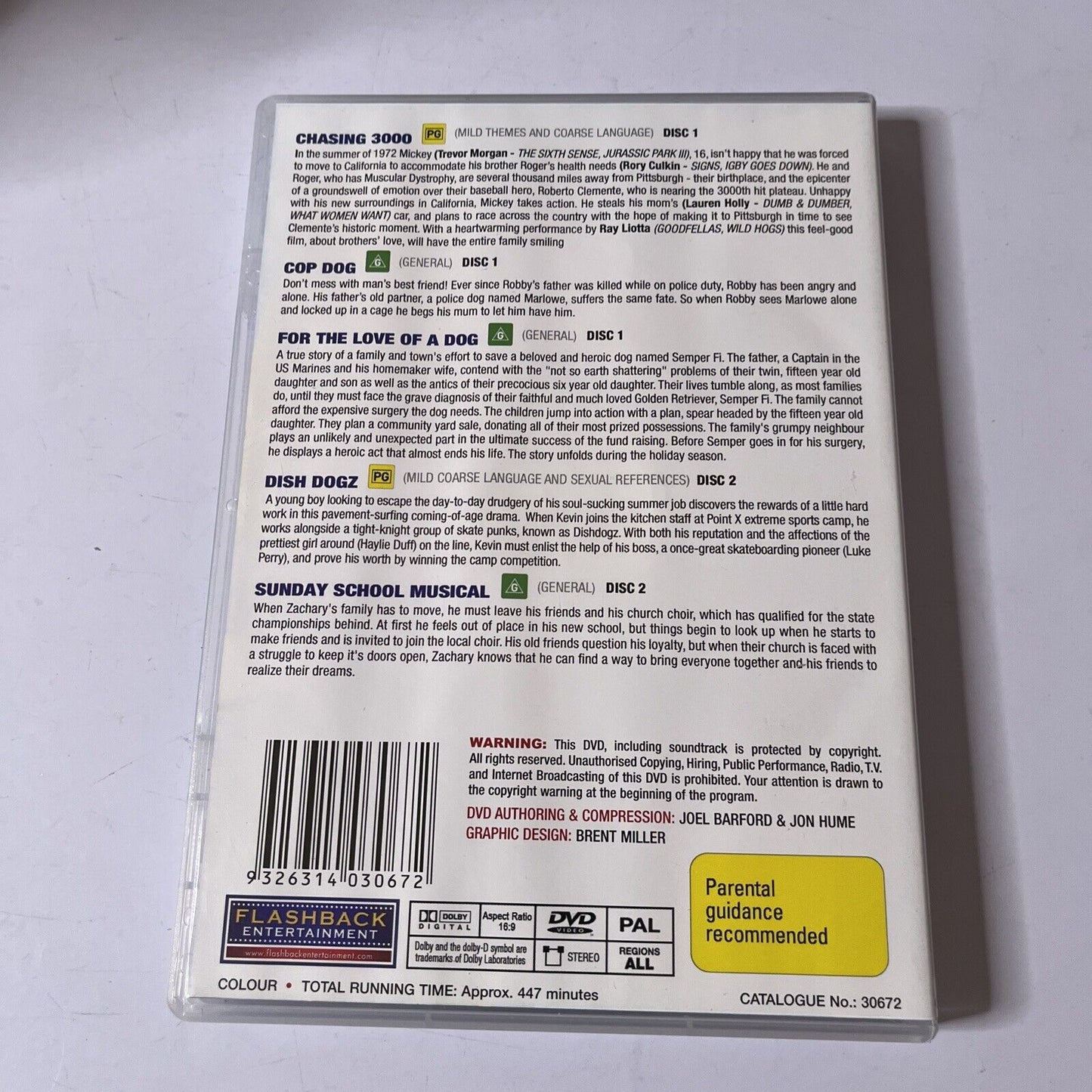 Chasing 3000, Cop Dog, For The Love Of Dog, Dish Dogz, Sunday School Musical DVD