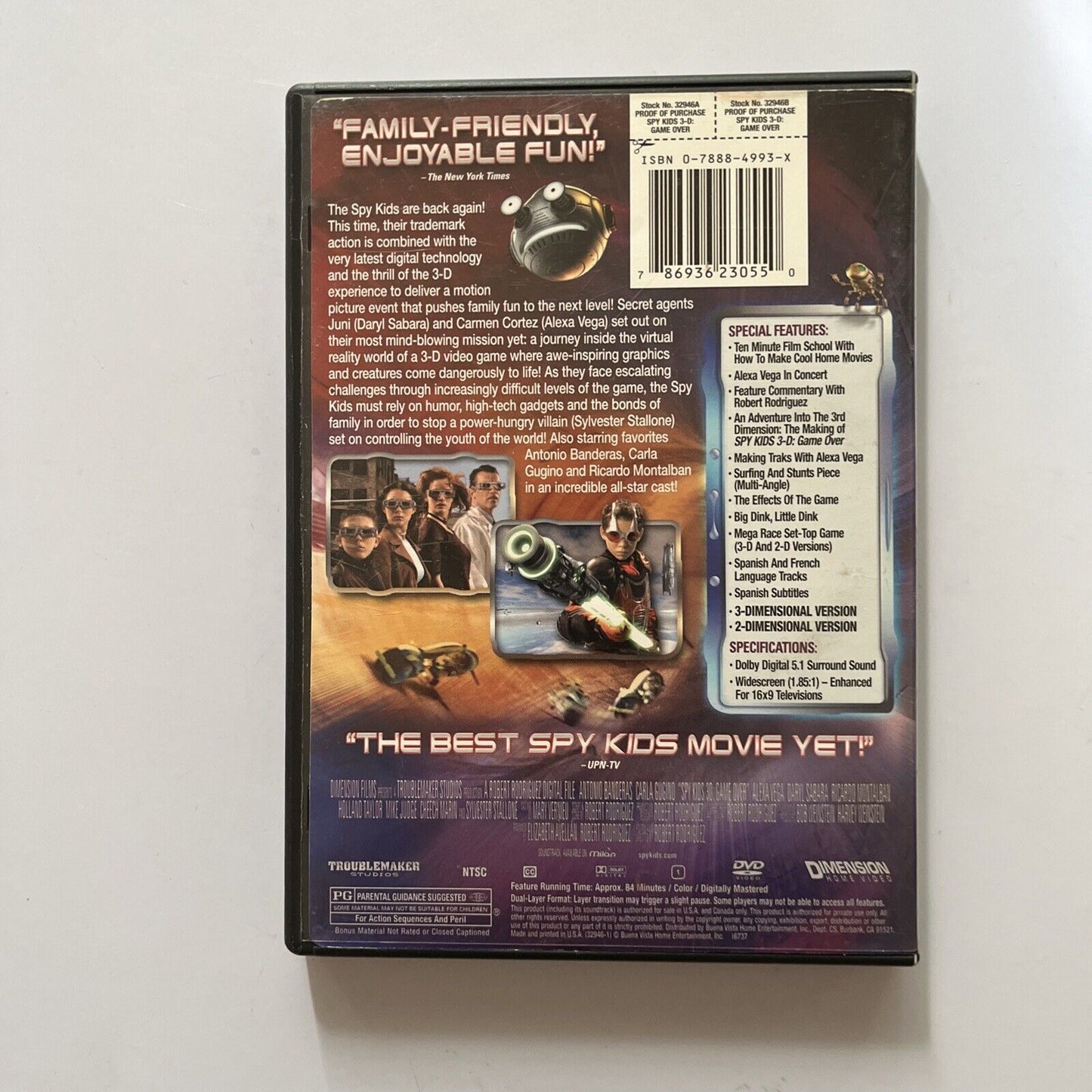 Spy Kids 3D Game Over 3-D & 2-D (DVD, 2004) Region 4