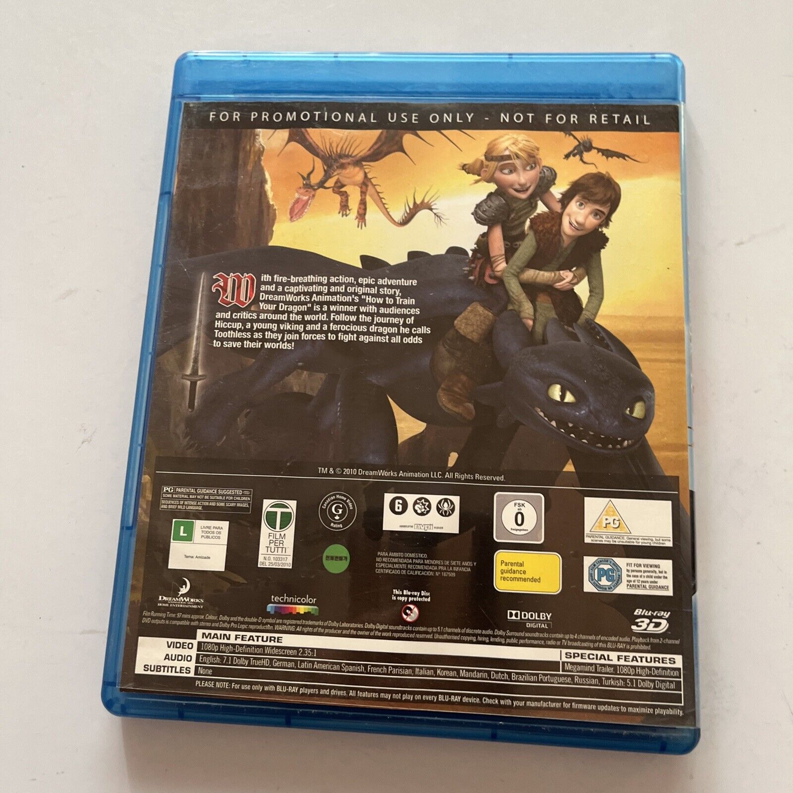 How To Train Your Dragon 3D - Promotional Edition (Bluray 3D, 2010