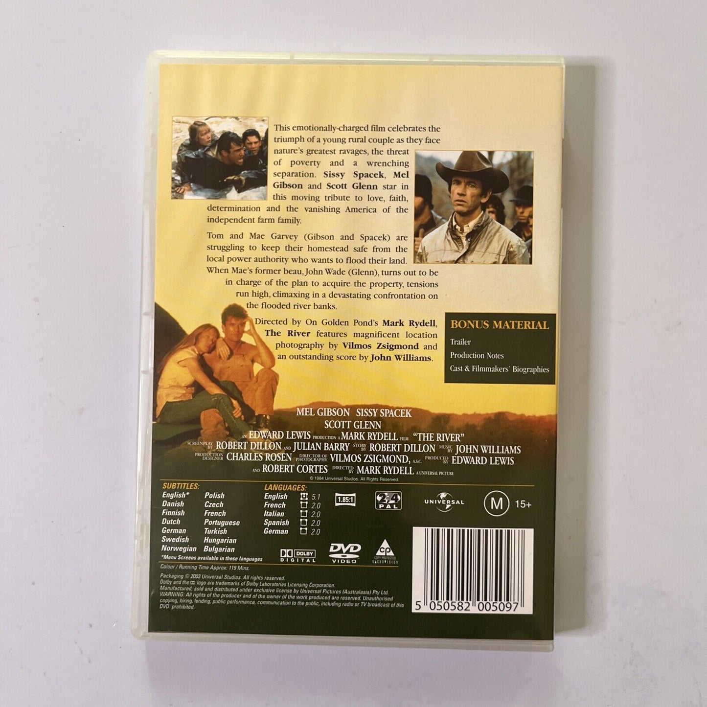 The River (DVD, 1984) Sissy Spacek, Mel Gibson NEW Region 4 &2