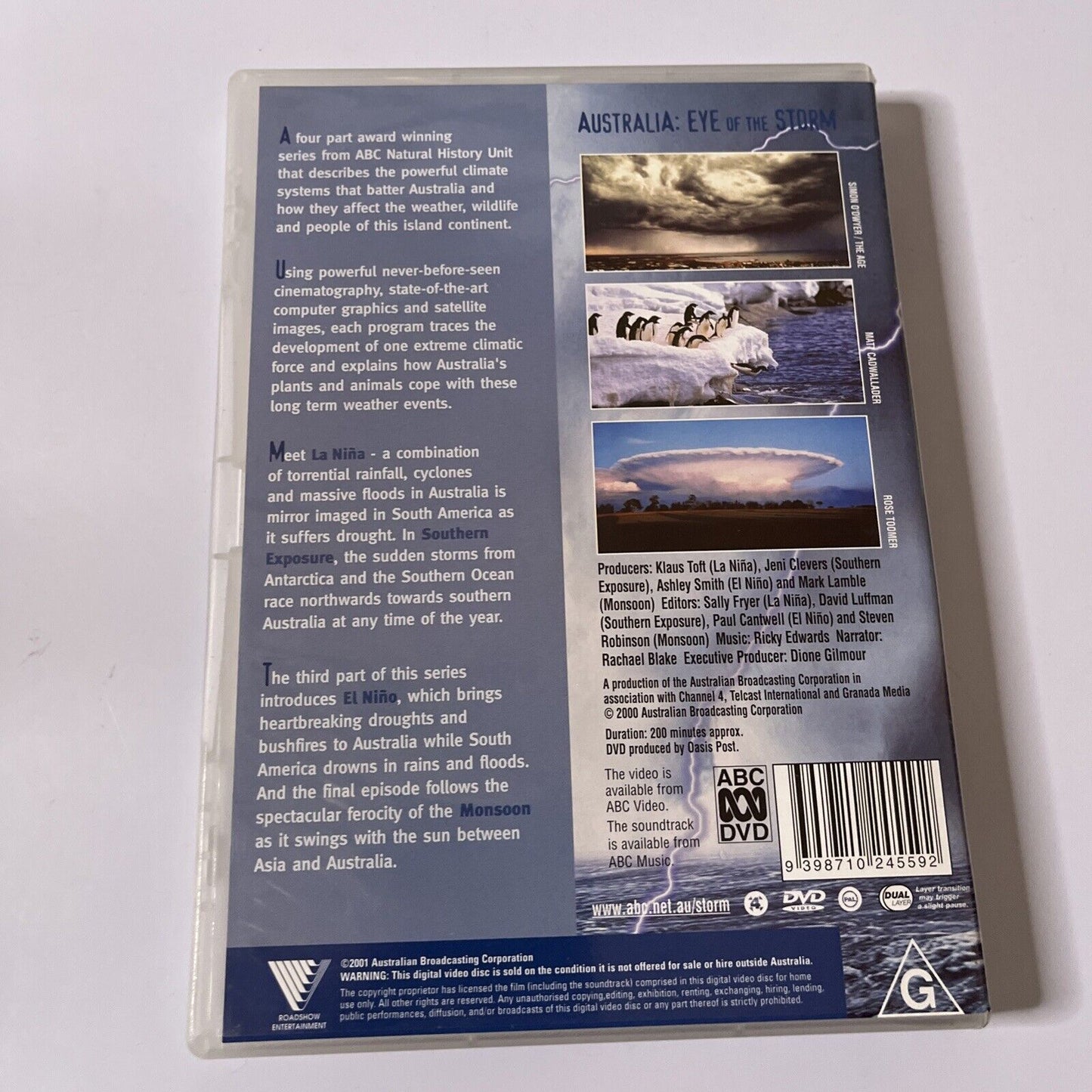 Australia - Eye Of The Storm (DVD, 2001) NEW Region 4