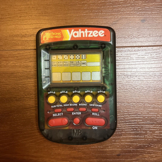 Yahtzee Electronic Handheld Game 1995 4511