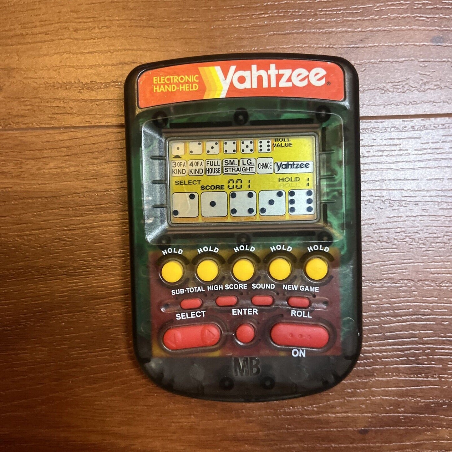 Yahtzee Electronic Handheld Game 1995 4511