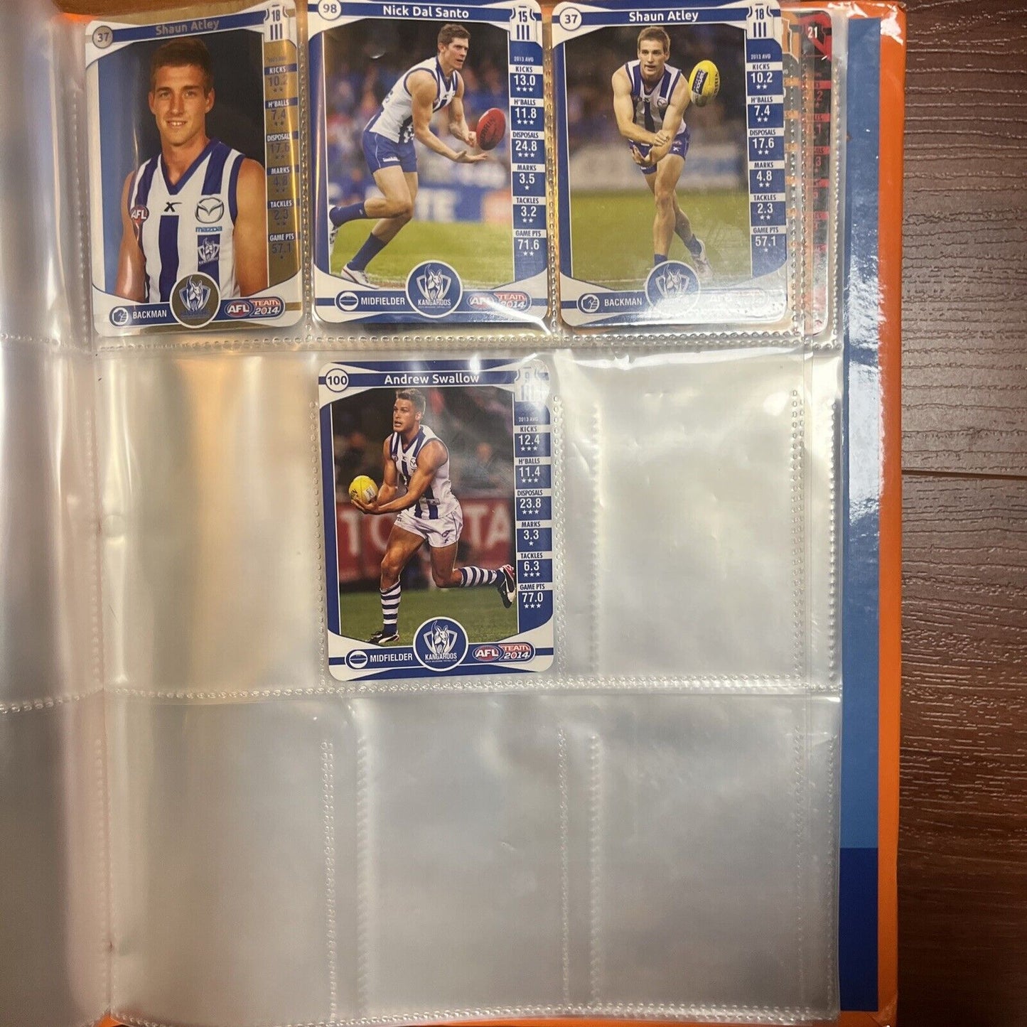 AFL Team 2014 Official AFL Game Card Album With 33 Cards