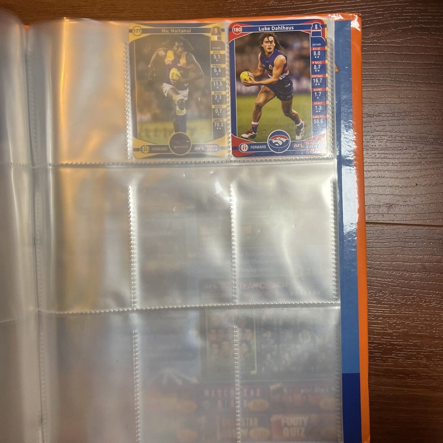 AFL Team 2014 Official AFL Game Card Album With 33 Cards