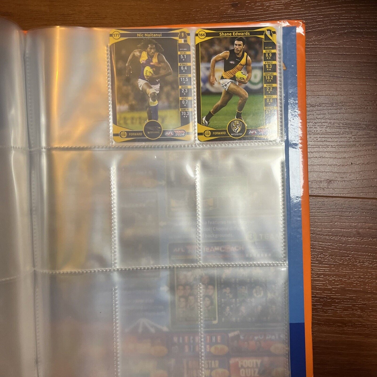 AFL Team 2014 Official AFL Game Card Album With 33 Cards