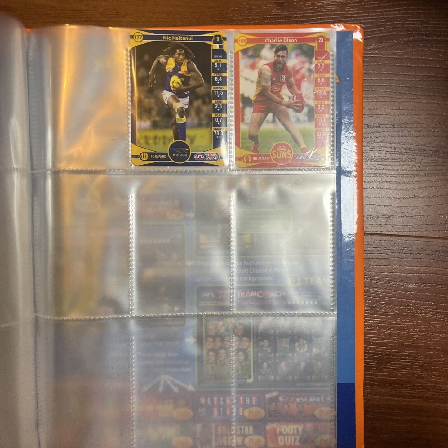AFL Team 2014 Official AFL Game Card Album With 33 Cards
