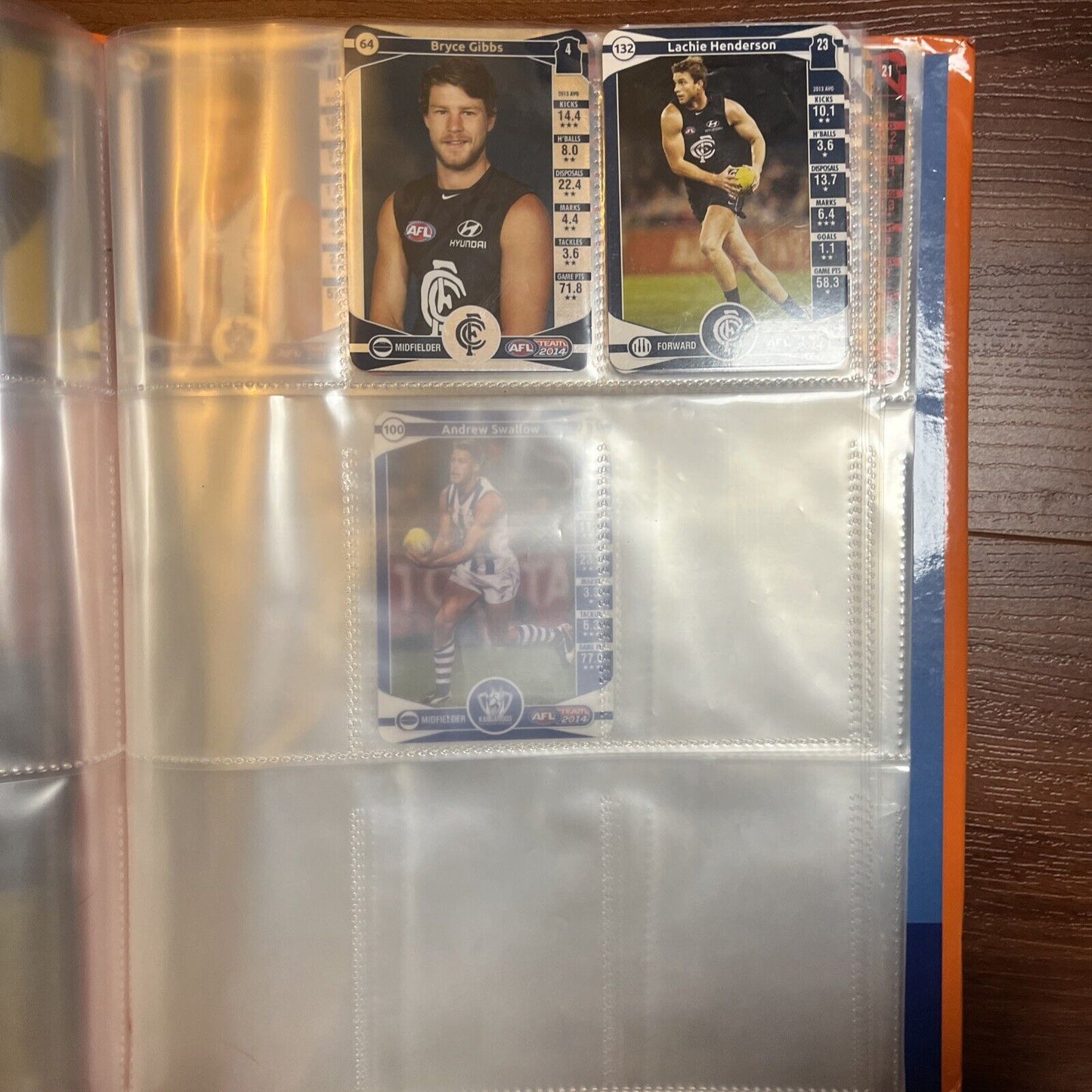 AFL Team 2014 Official AFL Game Card Album With 33 Cards