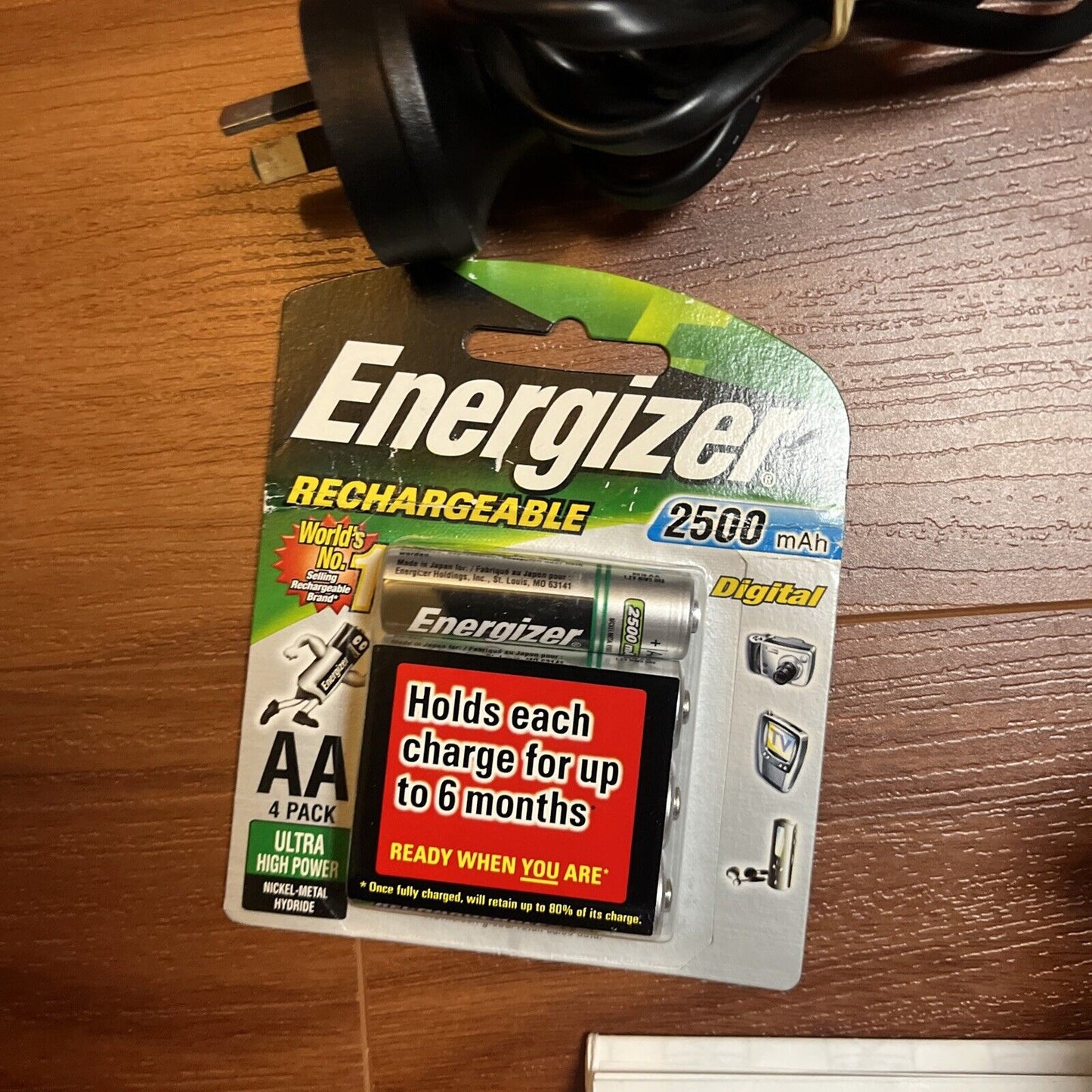 Fujifilm DigiCharge Battery With 4 Pack AA Rechargeable Energizer Batteries NiMH