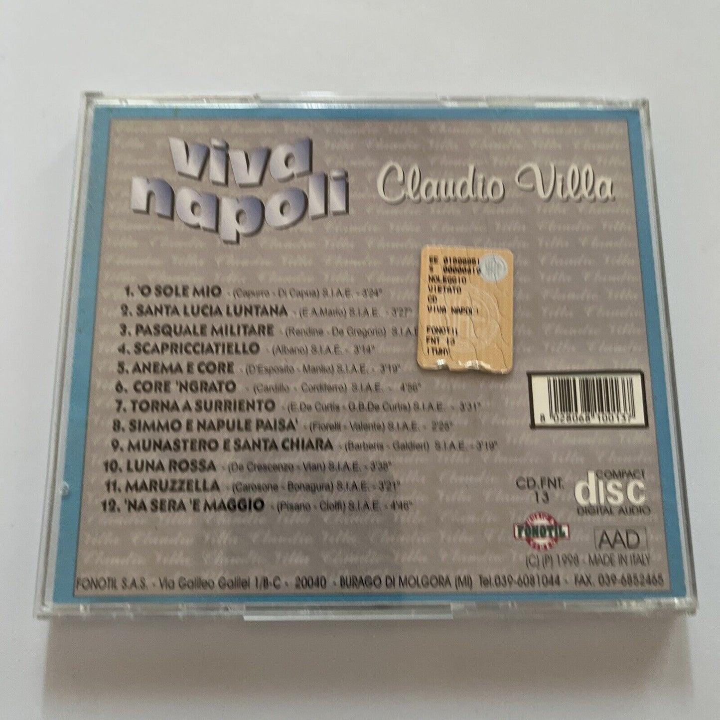 Claudio Villa - Viva Napoli (CD, 1998)