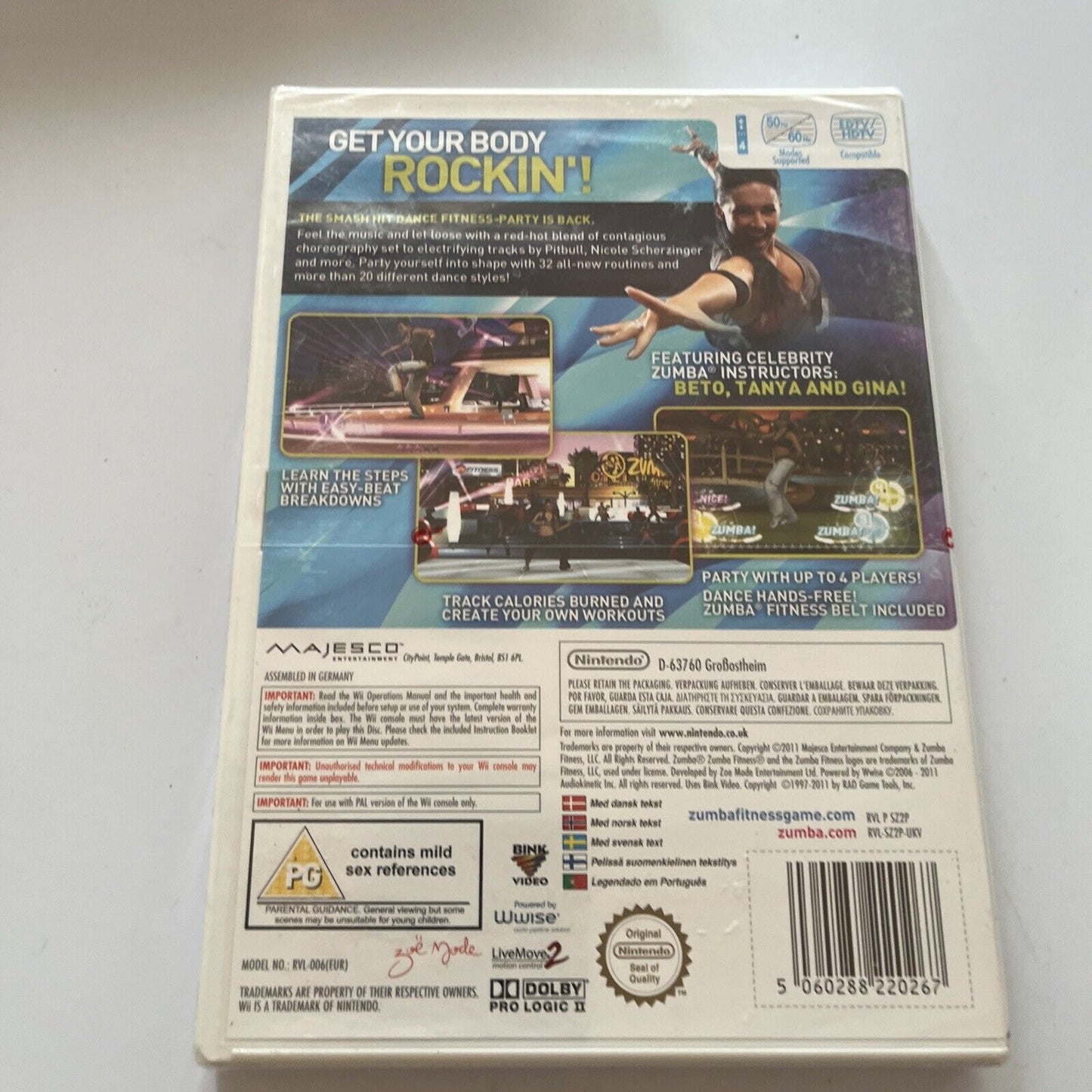 *New Sealed* Zumba Fitness 2 Nintendo Wii Game PAL