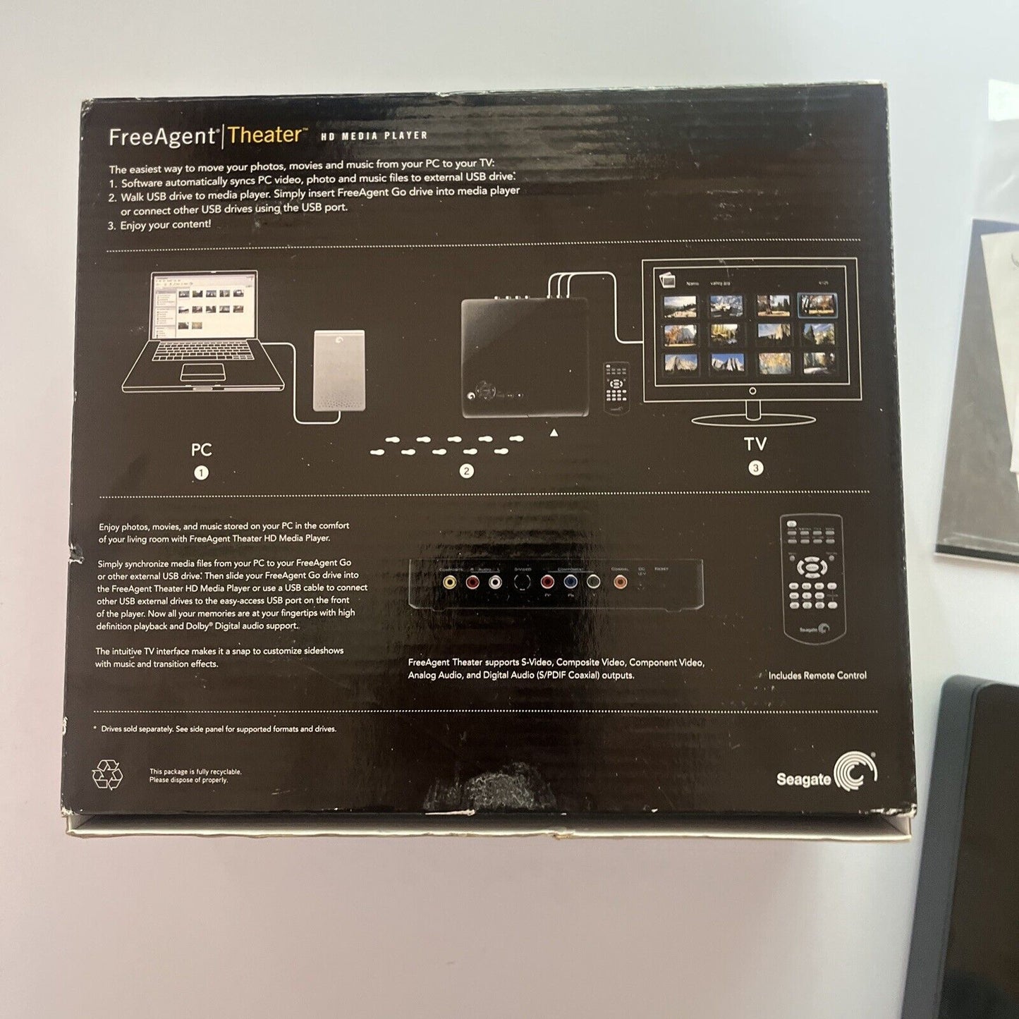 Seagate FreeAgent Theater Media Player STCEM101-RK *Never Used*