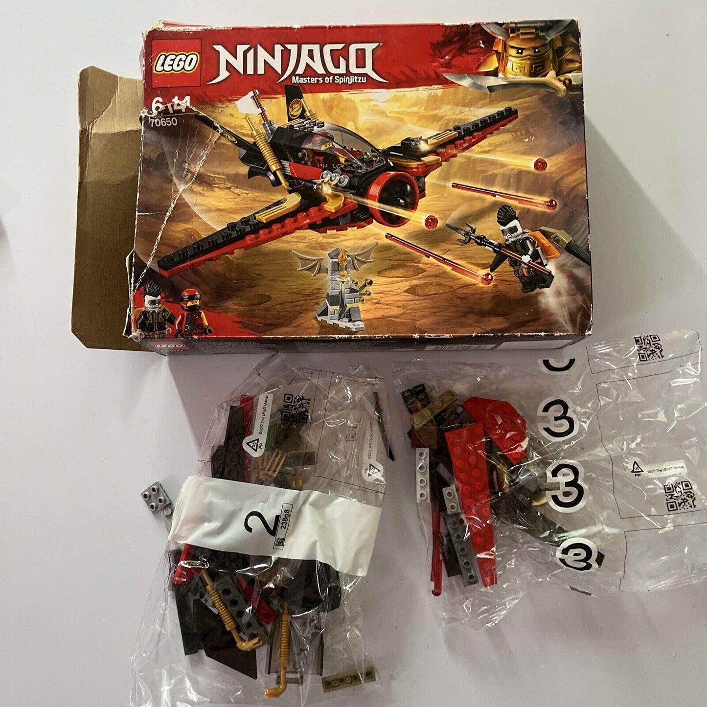 LEGO Ninjago Ninja Battle Fighter 70650 *Missing Pieces & No Manual*