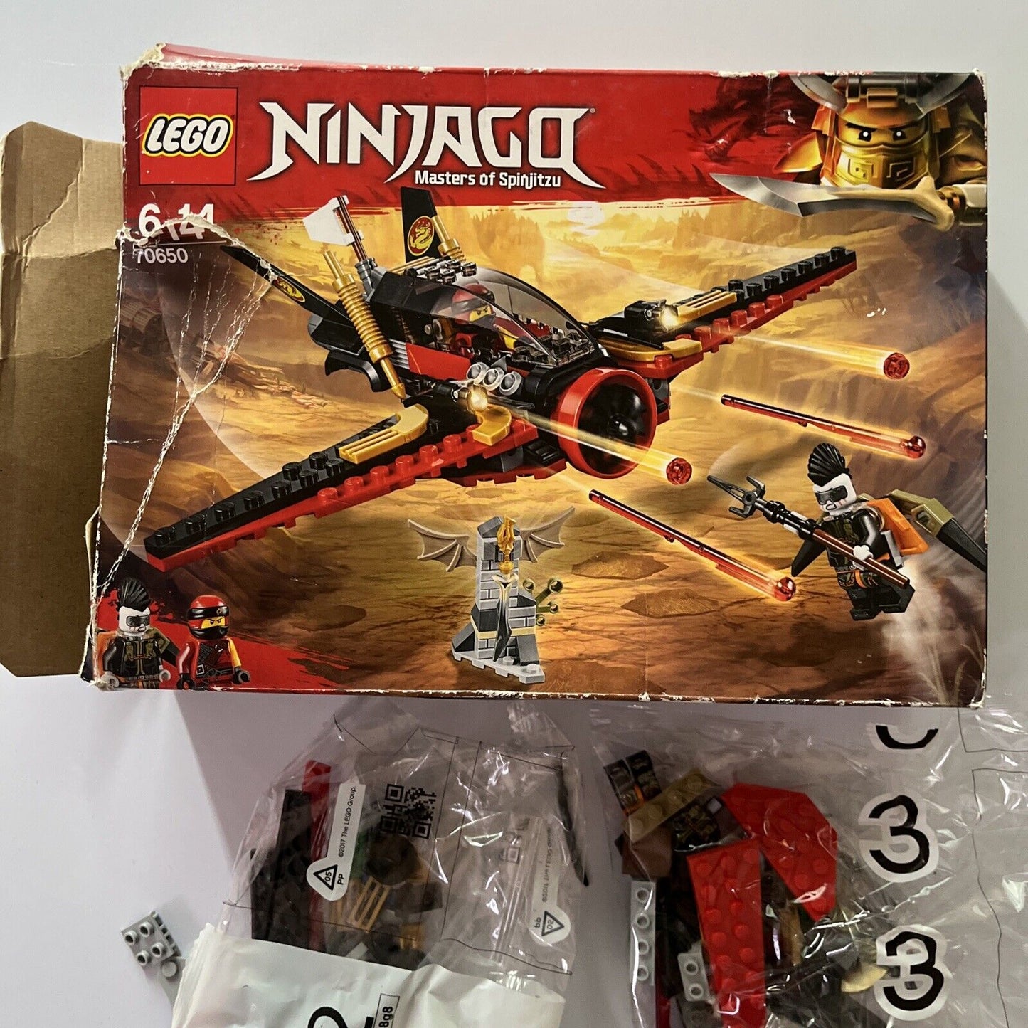 LEGO Ninjago Ninja Battle Fighter 70650 *Missing Pieces & No Manual*