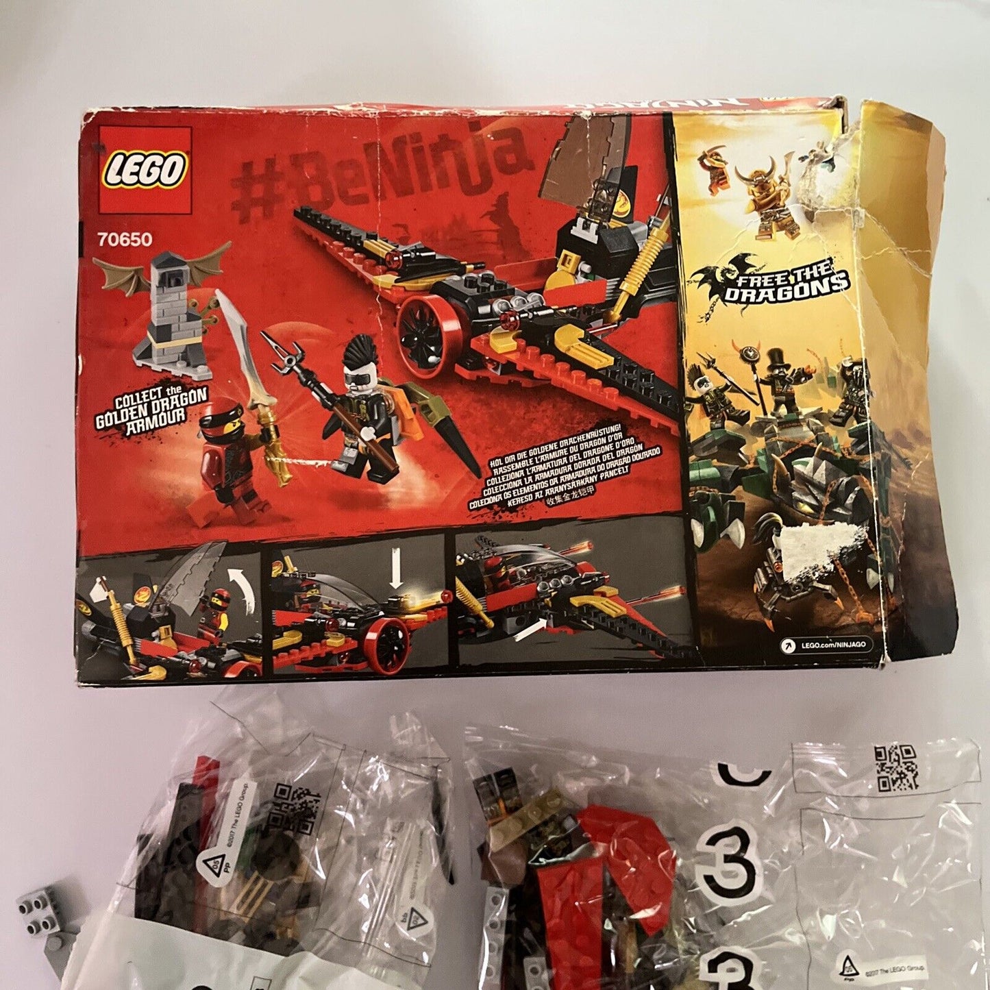 LEGO Ninjago Ninja Battle Fighter 70650 *Missing Pieces & No Manual*
