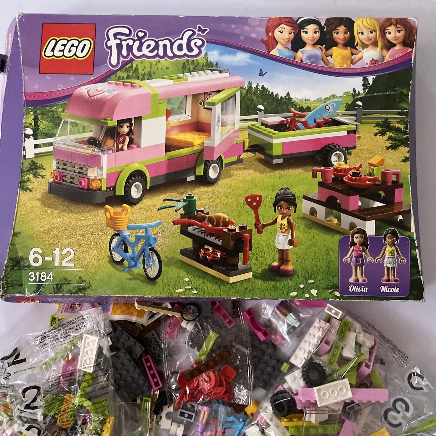 Lego Friends Adventure Camper Set 3184 *Uncounted Incomplete Set*